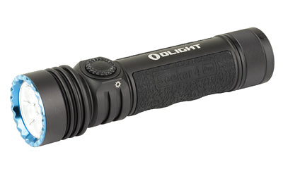 Olight Seeker 4 Pro Black Rechargeable Handheld Flashlight, Neutral White, 4600 Lumens