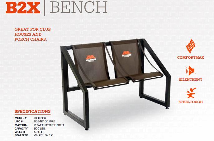 Millennium B2X Two-Person Bench with ComfortMax Seat