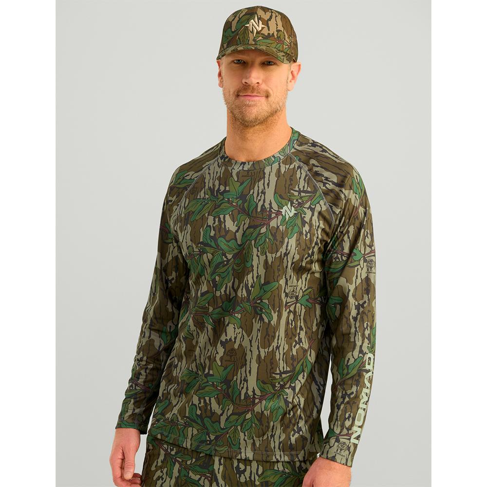 Nomad Mirage Camo Long Sleeve Crew Shirt Greenleaf XL