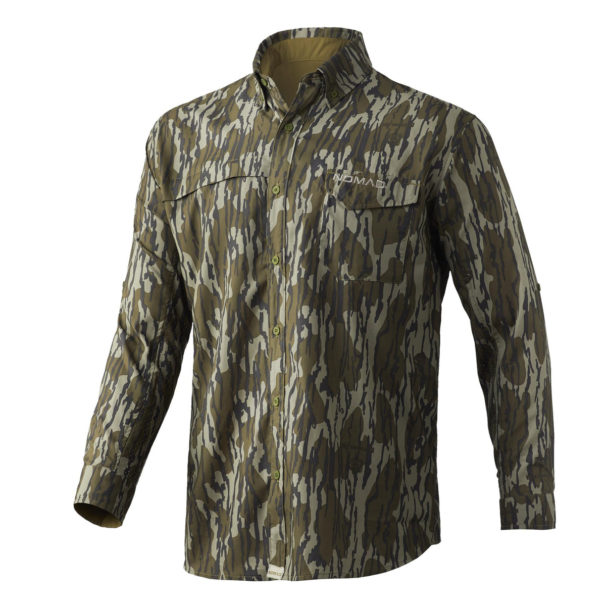 Nomad Stretch-Lite 4-Way Stretch Long Sleeve Shirt Mossy Oak Bottomland L