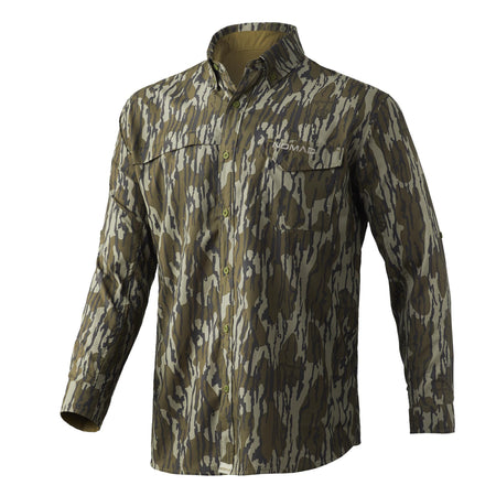 Nomad Stretch-Lite 4-Way Stretch Long Sleeve Shirt Mossy Oak Bottomland L