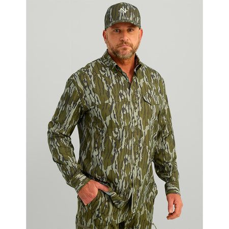 Nomad Ambush Camo Long Sleeve Hunt Shirt Bottomland M