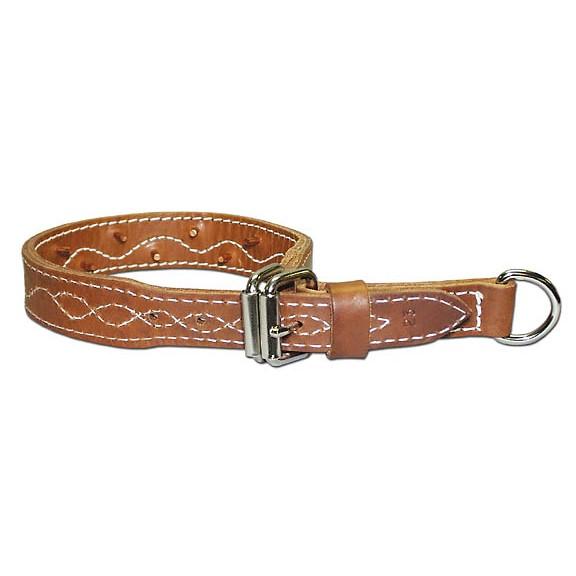 Omnipet 1.25" x 25" Brown Leather Force Training Collar