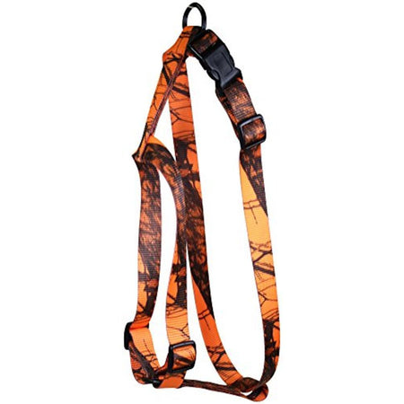 Omnipet Adjustable Kwik Klip Nylon Harness Blaze Orange Camo 1in Large