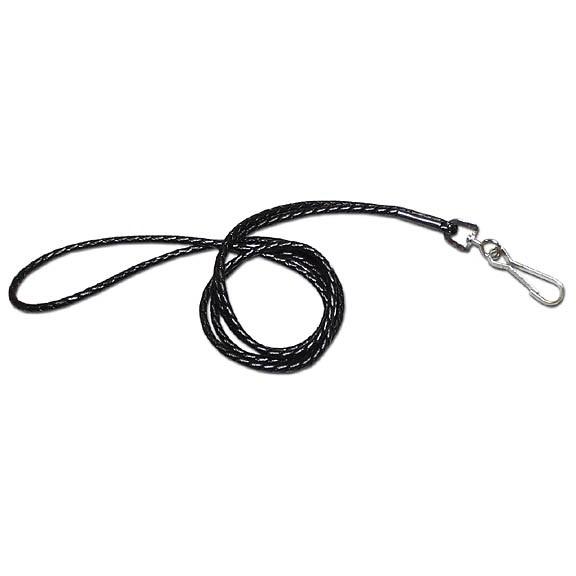 Omnipet 27 Inch Black Braided Lanyard with Adjustable Cord Stop