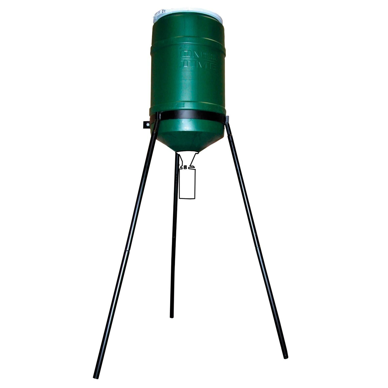 On Time Tomahawk Ultra 30 Gallon Tripod Deer Feeder with Dawn-Dusk Mode
