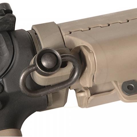 Troy PGRSA M4 Stock Sling Adapter with QD Swivel Attachment - FDE Finish