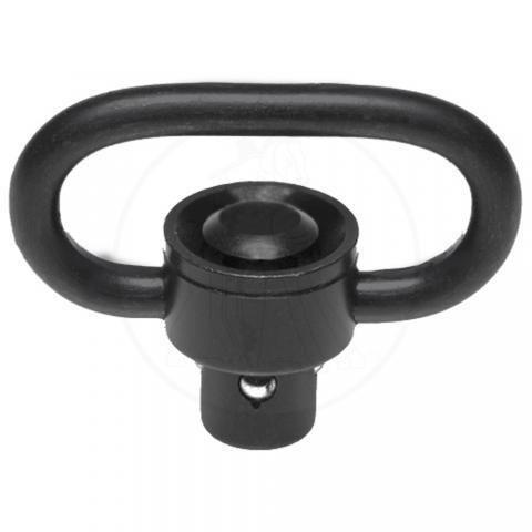 Troy SSQD Stainless Detachable Sling Swivel Black - Anti-Accidental Release Push Button Design
