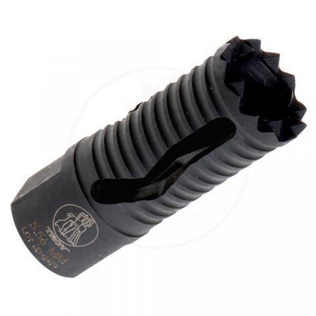 Troy Medieval 5.56mm Flash Suppressor 1/2-28 Black - Breaching Teeth Design