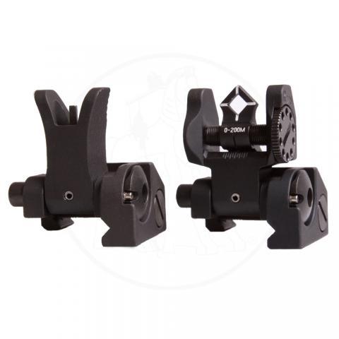 Troy Industries Micro BattleSights M4 Front & Dioptic Rear Set - Matte Black