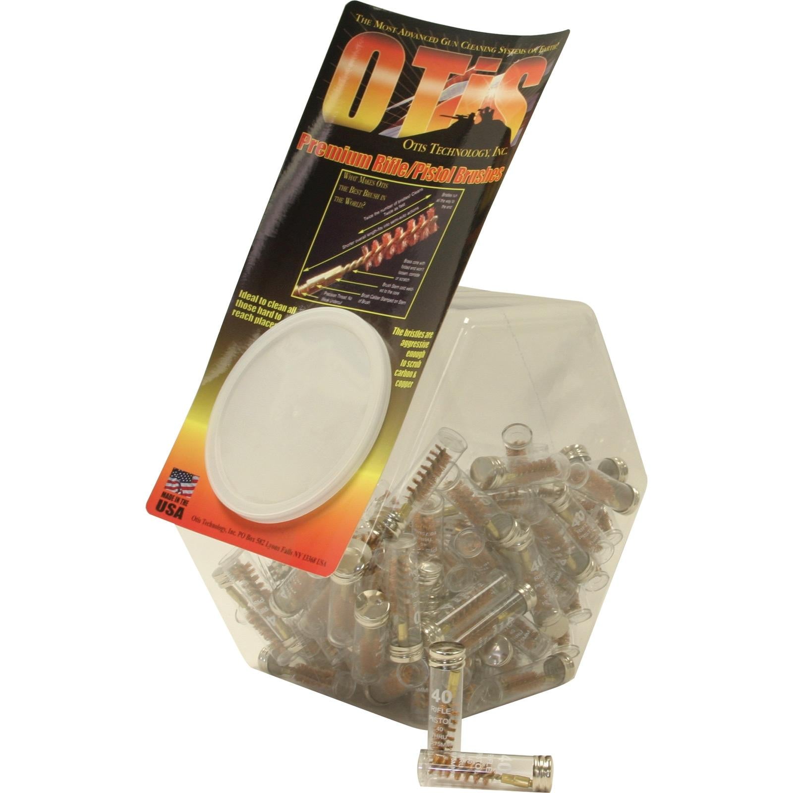Otis Pop Canister .40 Caliber Firearm Cleaning Brushes 100 ct