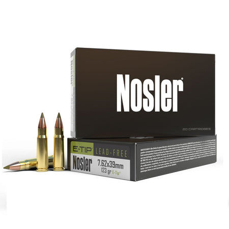 Nosler 7.62x39mm Expansion Tip 123 grain E-Tip Boat Tail ammunition