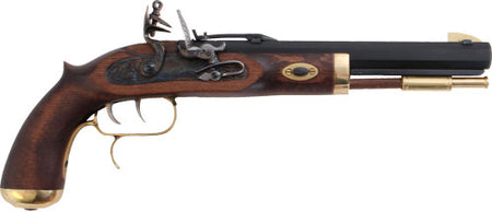 Traditions Trapper Flintlock 50 Caliber Pistol 9.75in Blue BBL Wood Grip
