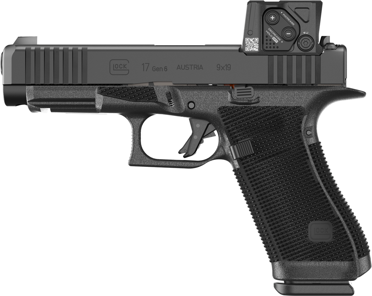 Glock P61750B03DC8A3 G17 Gen6 w/Aimpoint Full Size 9mm Luger 17+1 4.49" Black GMB Barrel, Black nDLC Steel Serrated w/Optic Slide, Black Polymer Frame w/Accessory Rail, Interchangeable Backstrap Grip,