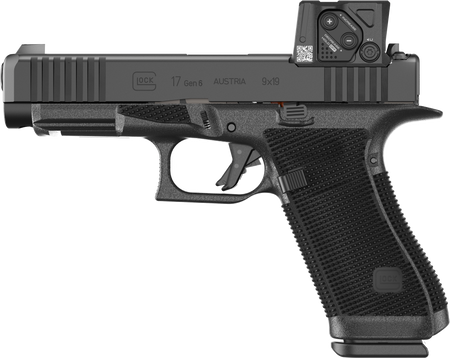 Glock P61750B03DC8A3 G17 Gen6 w/Aimpoint Full Size 9mm Luger 17+1 4.49" Black GMB Barrel, Black nDLC Steel Serrated w/Optic Slide, Black Polymer Frame w/Accessory Rail, Interchangeable Backstrap Grip,
