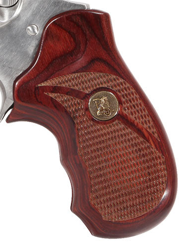 Pachmayr Rosewood Checkered Laminate Grips for Ruger SP101 Revolver