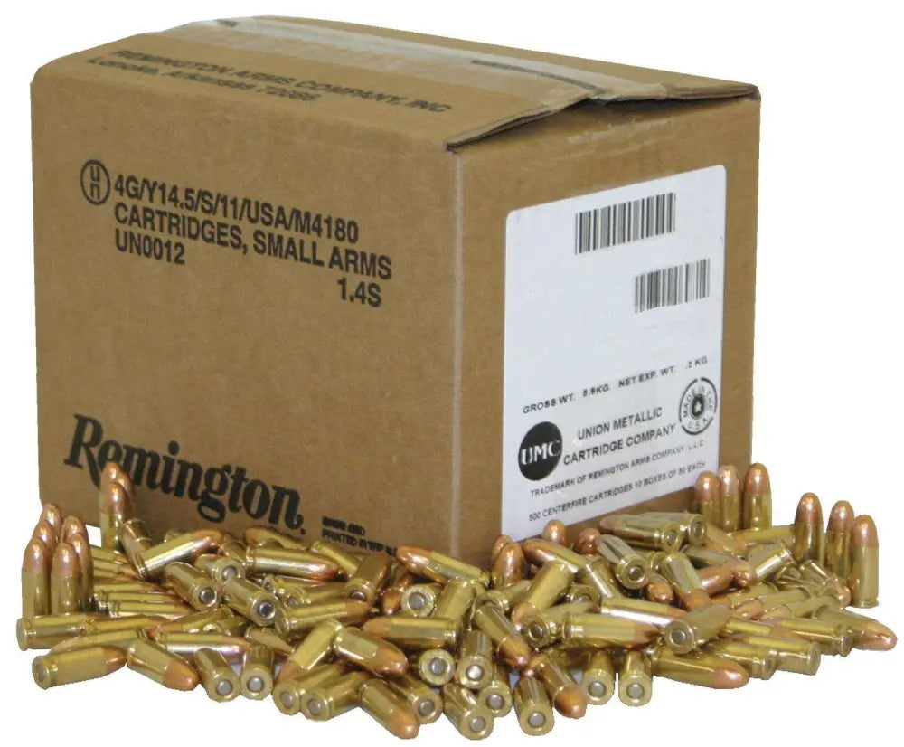 Remington 9mm Luger / Parabellum UMC Bulk 115 grain Full Metal Jacket ammunition