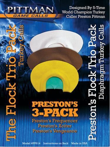 Pittman Game Calls Flock Trio 3-Call Diaphragm Pack