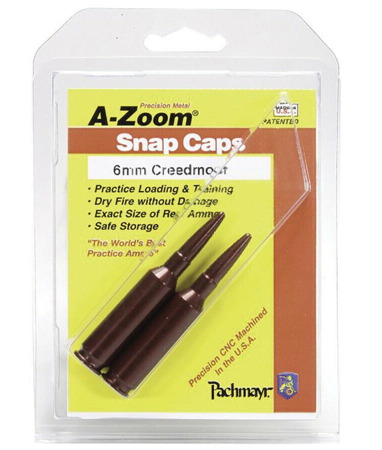 A-ZOOM 6mm Creedmoor Snap Cap Practice Rounds - 2 Count