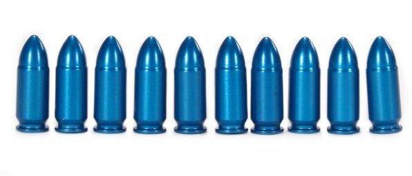 A-Zoom Snap Caps 9mm Luger Blue CNC Machined Aluminum 10 Pack