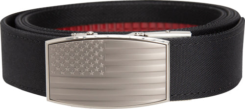 Nexbelt Aston USA 1.5" Embossed Leather Gun Belt Black Up to 50"