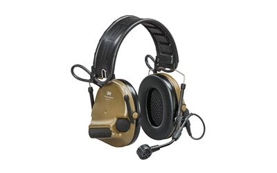 Peltor ComTac VI Defender Earmuff MT20H682FB-09NCYS, Electronic Hearing Protection, NIB Wireless, Coyote Brown, Includes Boom Microphone