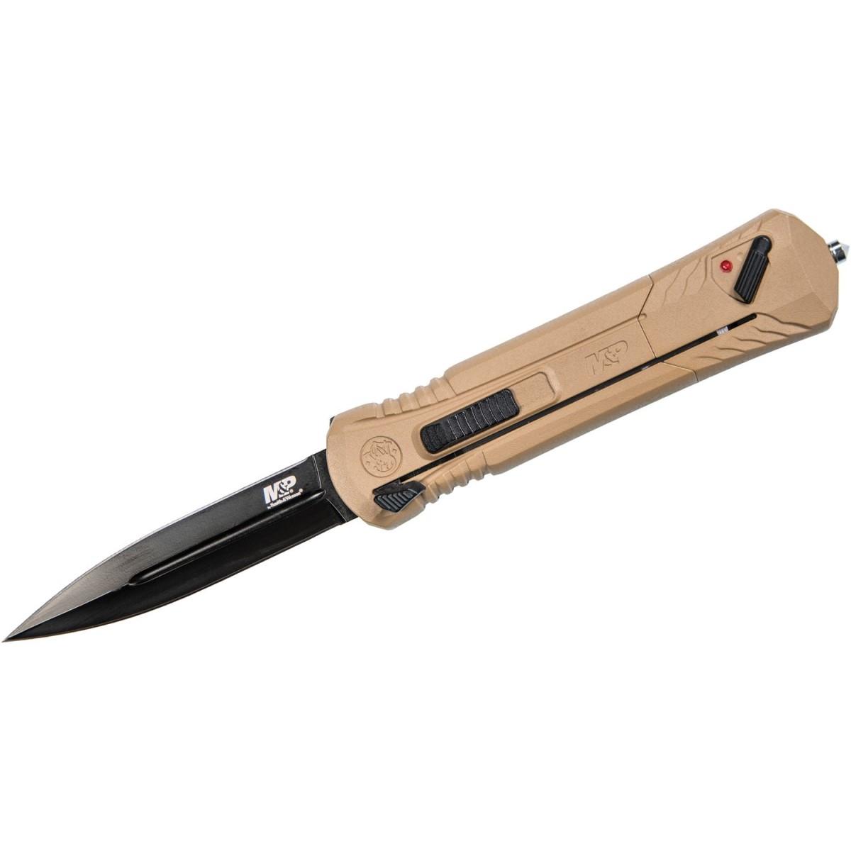 Smith & Wesson M&P Spear Tip Out-the-Front Auto Knife 3.74" FDE