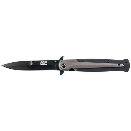 Smith & Wesson M&P Dagger Clip Point Folder 3-7/8" Black Oxide Blade