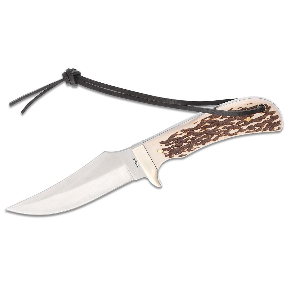 Schrade Uncle Henry Fixed Blade 4.25" Clip Point Staglon Knife with Belt Sheath