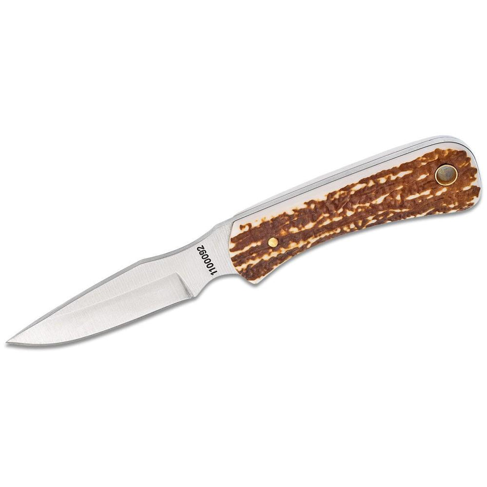 Schrade Uncle Henry 301UH 3-1/8" Drop Point Fixed Blade Knife with Brown Sheath