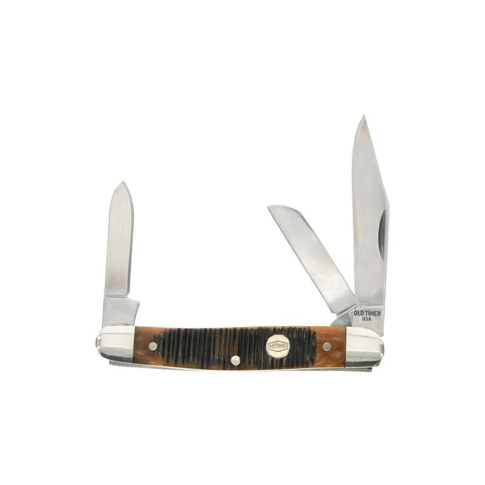 Old Timer 34OTG Middleman Generational USA 3-Blade Knife Chestnut Bone Handle