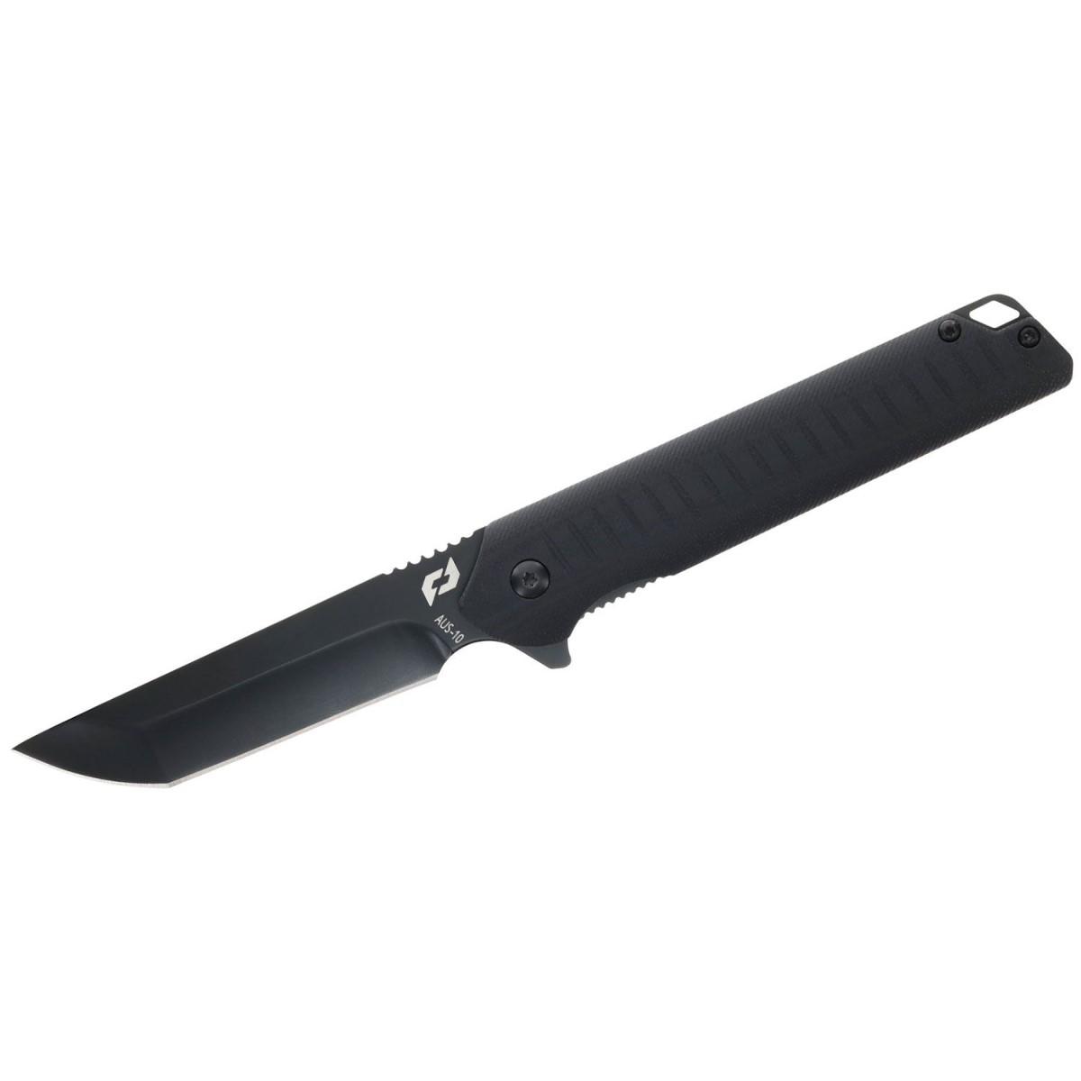 Schrade Delta Steelhead Folding Knife 3.5 Inch AUS-10 Steel Blade Black G10 Handles