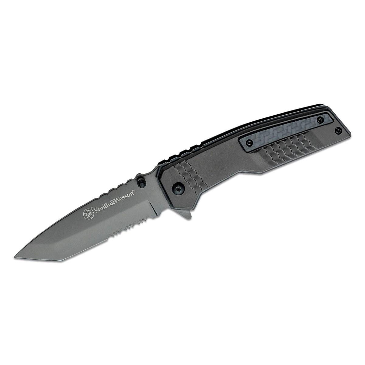 Smith & Wesson Spec Ops Carbon 3-1/2" Black Folding Knife - Spring Assisted