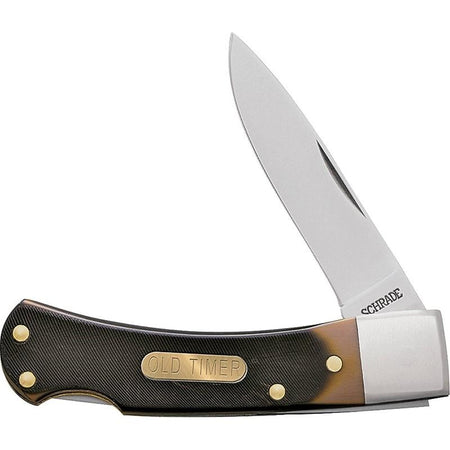 Old Timer Bearhead Compact Folding Knife Black 3" Blade