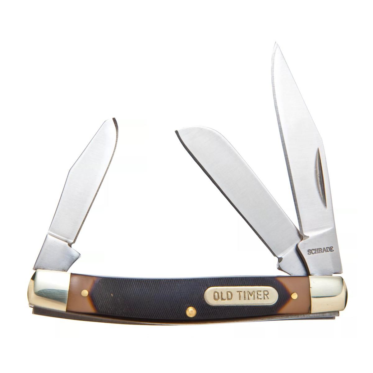 Old Timer 34OT Middleman Traditional Folding Knife 3 Blades Black