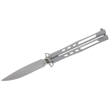 Schrade Alkymest Balisong Folder 4" Modified Clip Point Blade Stainless Steel
