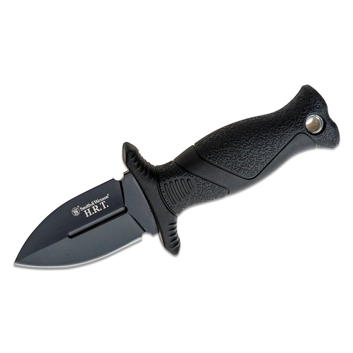 Smith & Wesson HRT Black Fixed Blade Boot Knife, 2" Blade