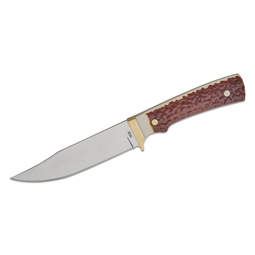 Uncle Henry Next Gen 190UH 5-1/4" Clip Point Fixed Knife Staglon Handle