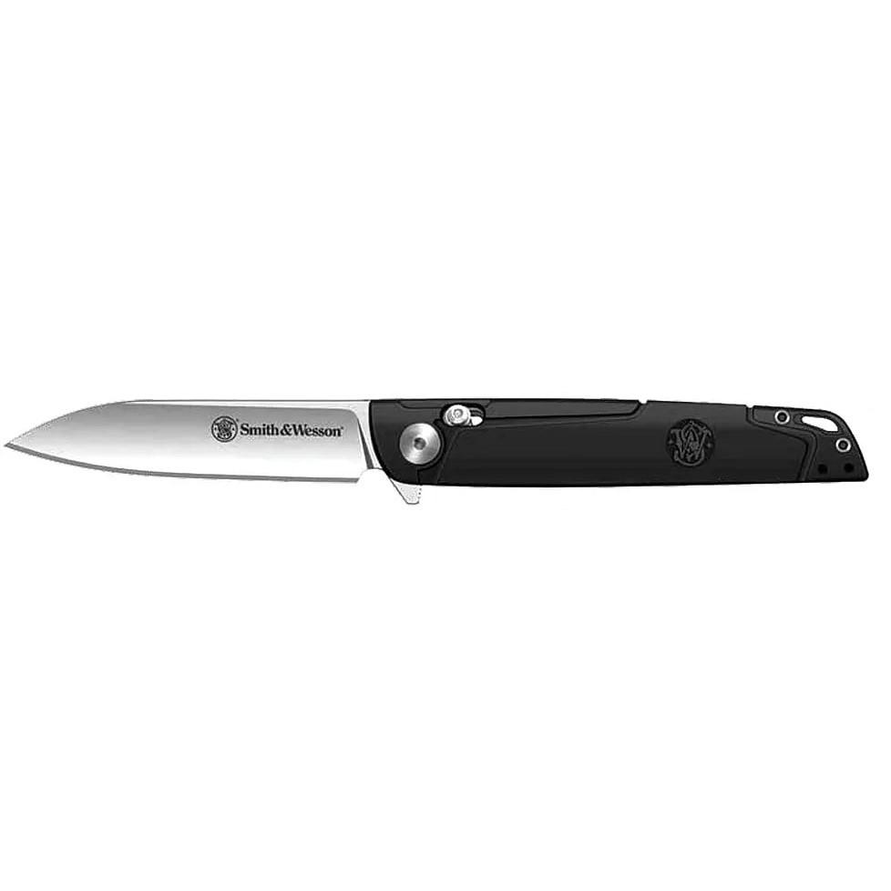 Smith & Wesson KT 24/7 Slim Crossbar Folding Knife 3-1/4" Drop Point Black