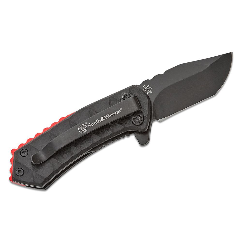 Smith & Wesson 24/7 EDC Spring Assisted Folding Knife Clip Point 1.9" Black