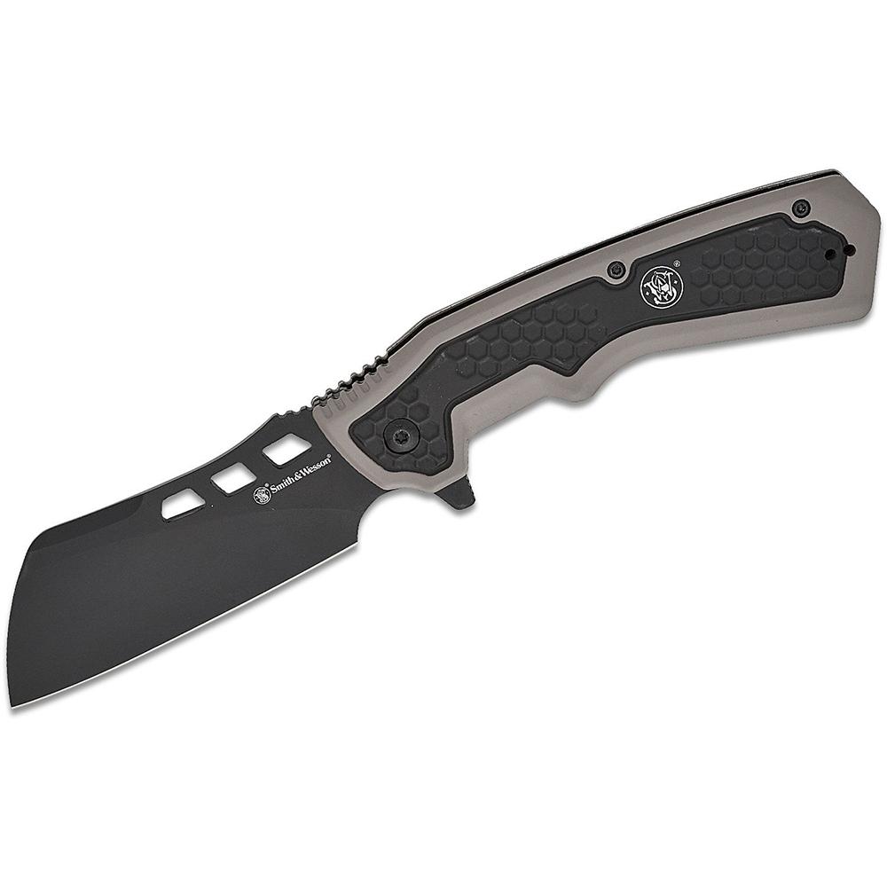Smith & Wesson Extraction and Evasion Cleaver Folding Knife Black 8Cr Steel