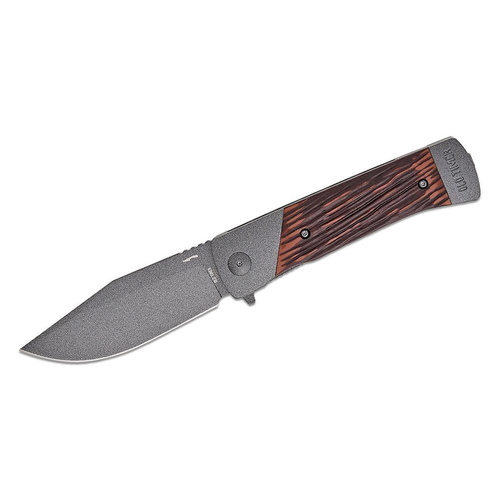 Old Timer Frontier Manual Folding Pocket Knife 3.5 Inch Clip Point Rosewood