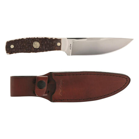 Uncle Henry Next Gen 191UH Bowie Fixed Blade Knife Staglon Handle Leather Sheath