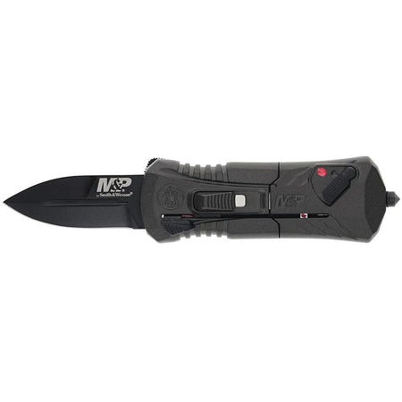S&W M&P Compact Out-the-Front Folding Knife 1.9" Spear Point Grey Blade
