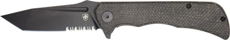 Templar Paladin Folder Knife 3.27" D2 Tanto Black Micarta