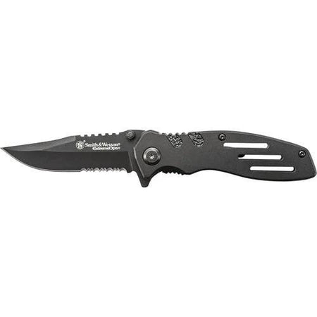 Smith & Wesson Extreme Ops Ambidextrous Folding Knife Black 3.1" Clip Point