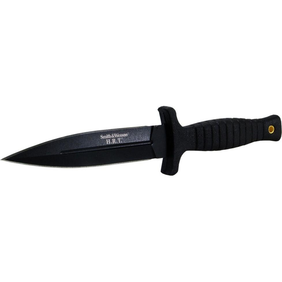 Smith & Wesson H.R.T. Boot Knife Fixed Dagger Blade 4-7/10" Black with Sheath