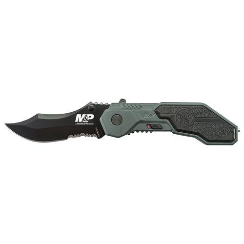 Smith & Wesson M&P M.A.G.I.C. Assisted Open Clip Point Folder 2 9/10" Blade Blue with Glass Breaker