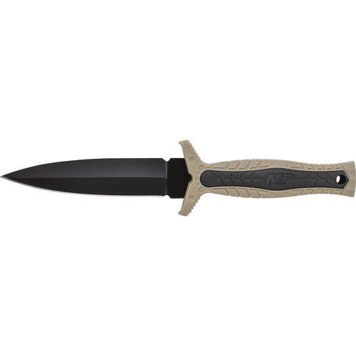 S&W M&P Full Tang Spear Point Fixed Blade Boot Knife 4.57" Sand/Black