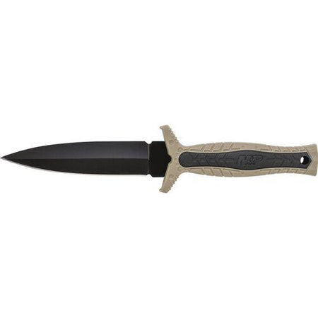 S&W M&P Full Tang Spear Point Fixed Blade Boot Knife 4.57" Sand/Black